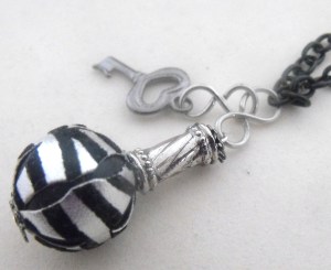 Black & Silver Doorknob Necklace